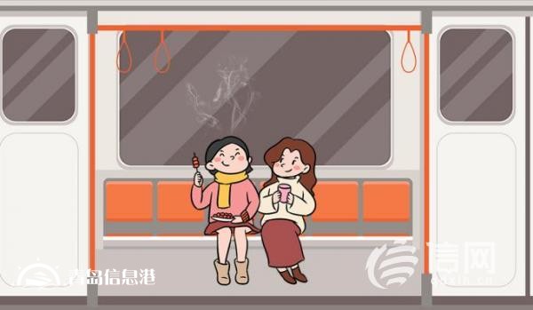青岛地铁倡议文明出行 车厢虽好可不要“躺平”
