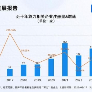 2024年中国智能算力规模增长74.1% 相关企业注册量增长52.21%