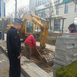 强化市政道路检查 严查破坏城市道路 保障出行畅通
