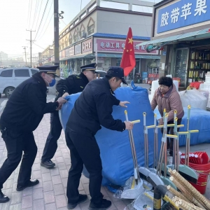平度市东阁街道综合行政执法中队开展主次干道占路经营整治行动 ...